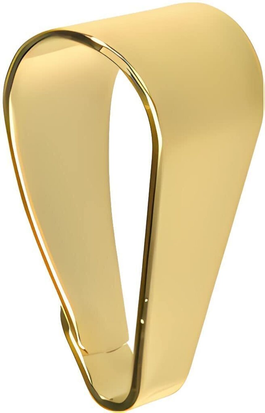 6491 16mm 5/8" Snap Bail Sterling Silver 14K Gold Plated Snap Bail 1-Micron